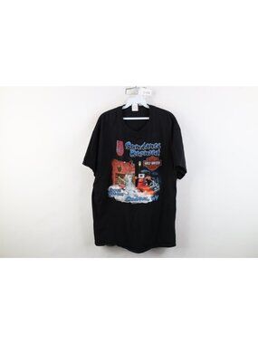 Vintage Y2K Harley Davidson Mens XL Faded Sundance Burnout Wyoming T-Shirt Black